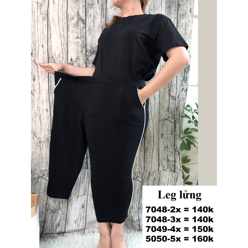 [ 2c 200k ] SALE Quần legging BIG SIZE leg lửng có túi 7048,7049,7050