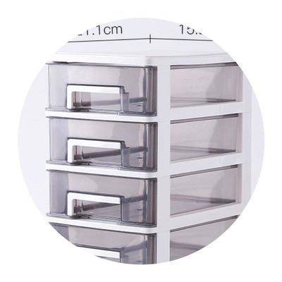 Hộp lưu trữ trong suốt để bàn Ngăn kéo nhỏ Bàn lưu trữ Tủ nhựa Văn phòng phẩm Hộp lưu trữ mini Globographic