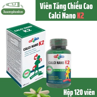 Viên uống Calci Nano K2 Mediphar lọ 120v (Thực phẩm hỗ trợ tăng cường chiều cao)