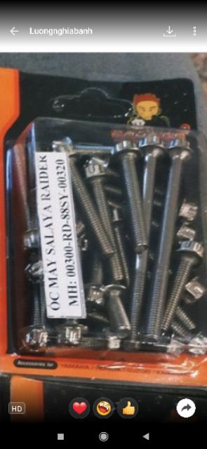 Ốc lốc máy Raider mới