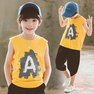 Bộ thun ba lỗ bé trai cá tính cho bé 10-40kg