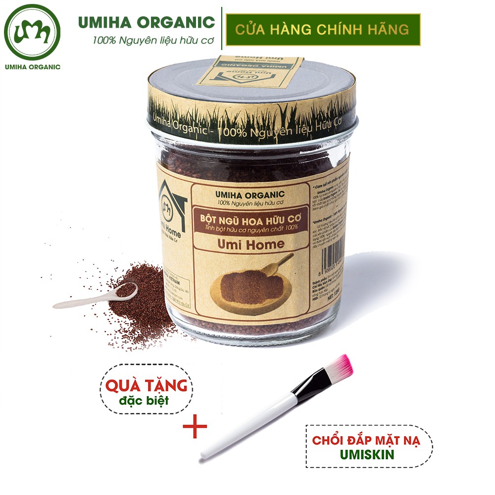 Bột Ngũ Hoa đắp mặt hữu cơ UMIHA nguyên chất | Hygrophila Salicifolia Powder 100% Organic 135g