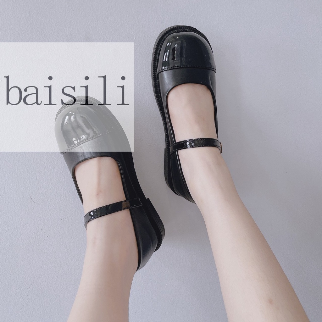 GIÀY THỜI TRANG BAISILI - SỤC NỮ BÍT MŨI TRÒN - GIÀY CAO GÓT QUAI NGANG BÍT HẬU ĐẾ THẤP BB220909