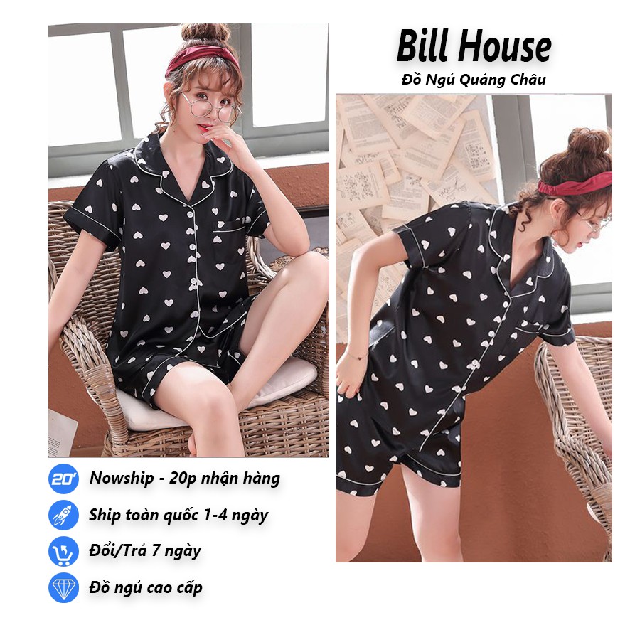 Đồ Bộ Nữ Pijama Tay Cộc Quần Cộc,Bộ Ngủ Lụa Chất Mịn Mát BC15 | BigBuy360 - bigbuy360.vn