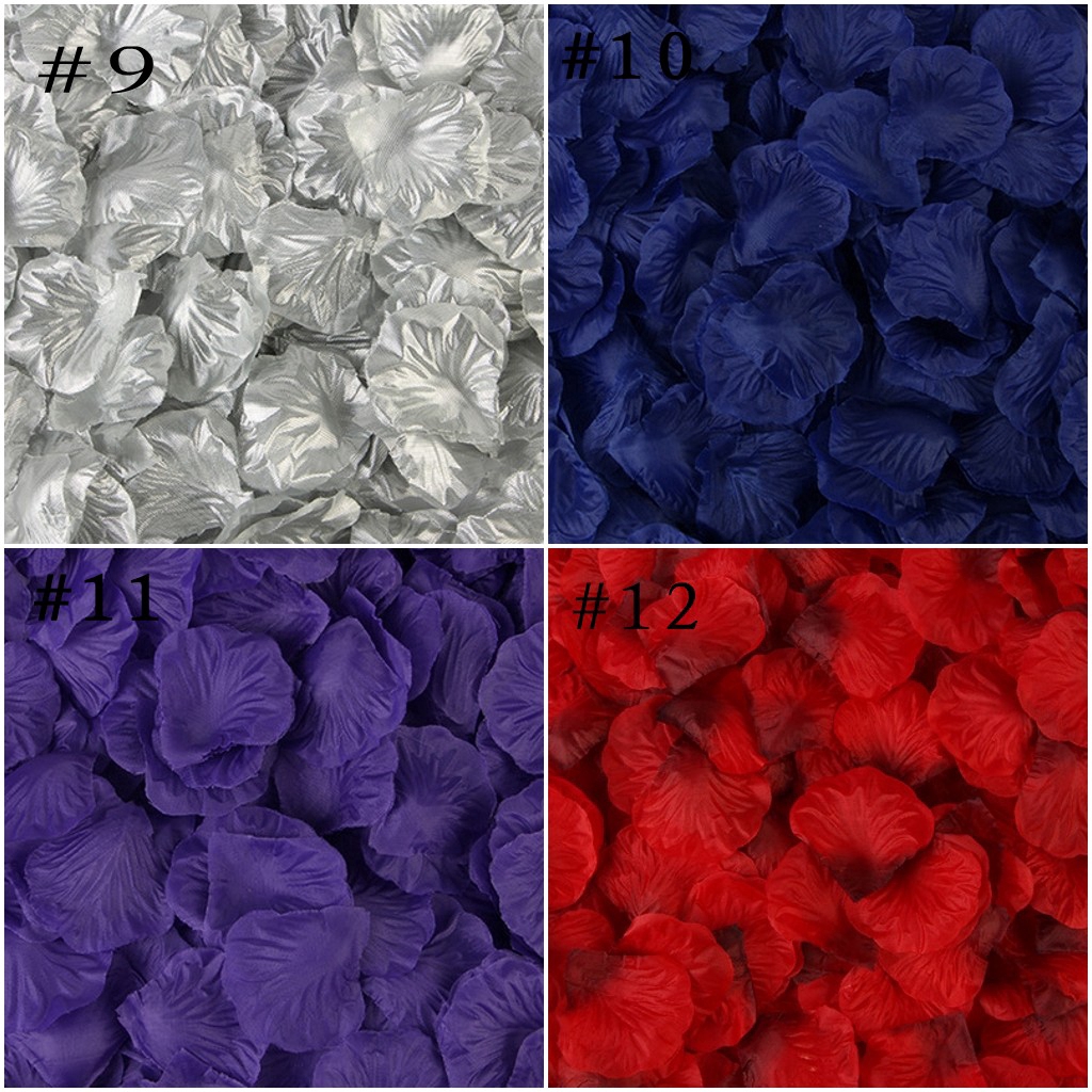 Set 100 cánh hoa hồng giả nhiều màu trang trí lãng mạn