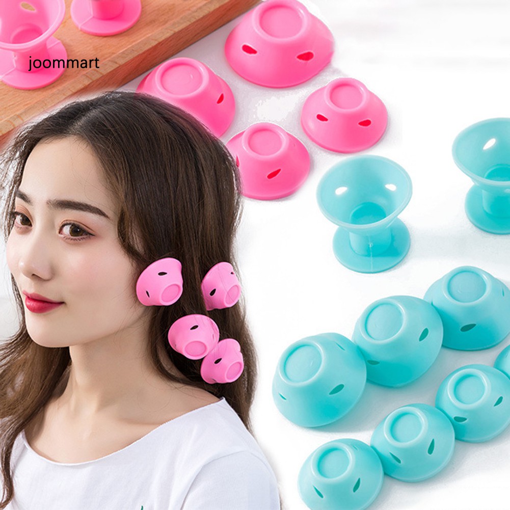 Set 10 uốn làm xoăn tóc kỳ diệu bằng silicon mềm DIY JOOM