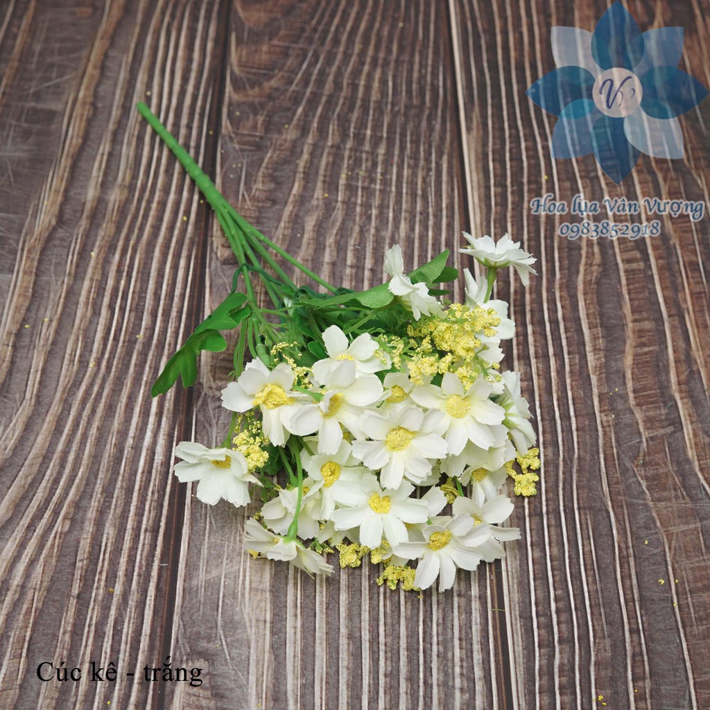 Hoa Giả 🌺 Hoa Cúc Cánh Én, Hoa Lụa Cúc Kê