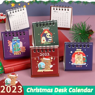 Desk calendar 2023 cartoon Christmas desk calendar original cute mini calendar students Christmas Christmas Eve