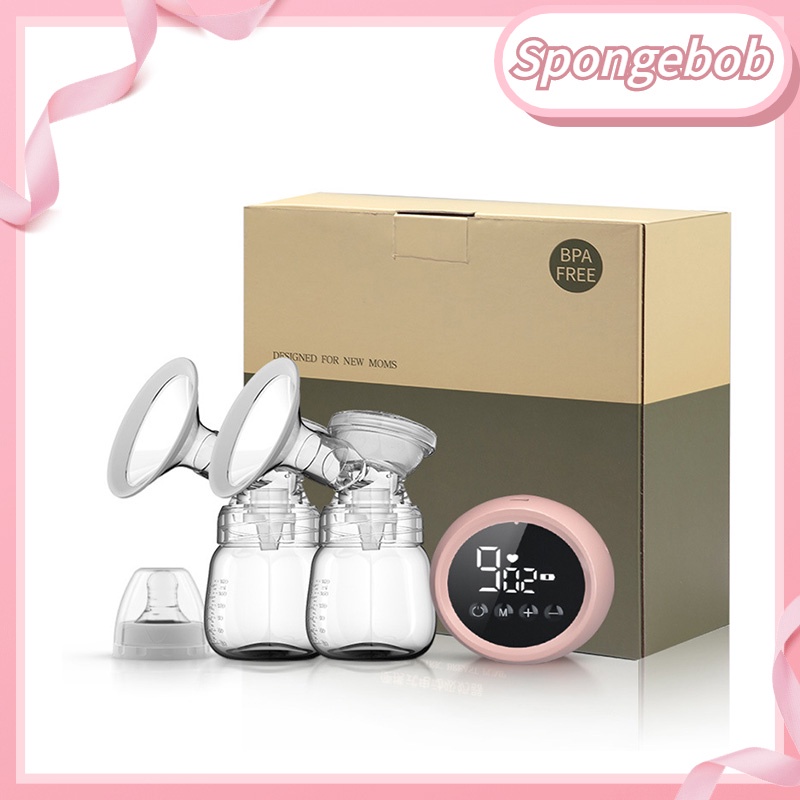 Miss baby Máy hút sữa điện đôi Xoa bóp không đau lực hút mạnh mẽ máy hút sữa tự động Hoạt động hoàn toàn im lặng