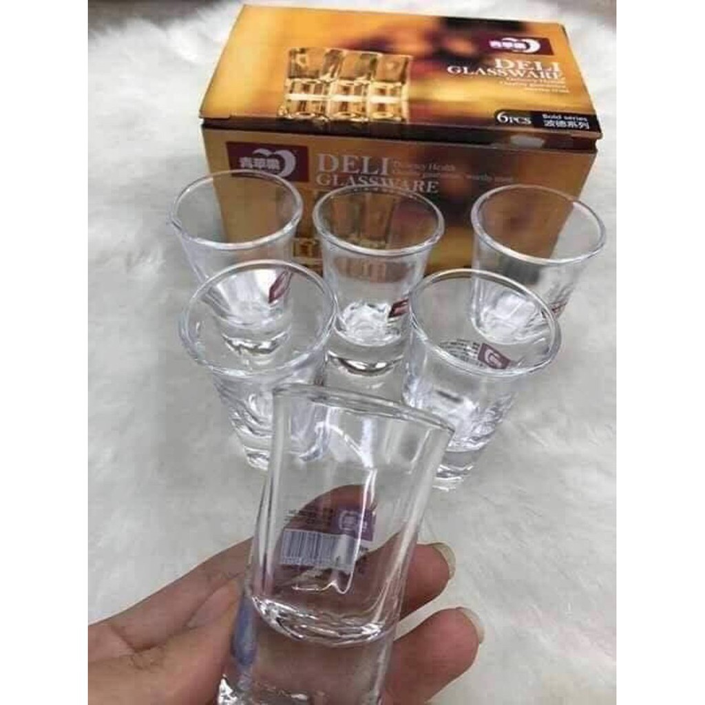 [ Gía siêu rẻ ] BỘ 6 CHÉN UỐNG RƯỢU DELI GÂN CAO CẤP ALS