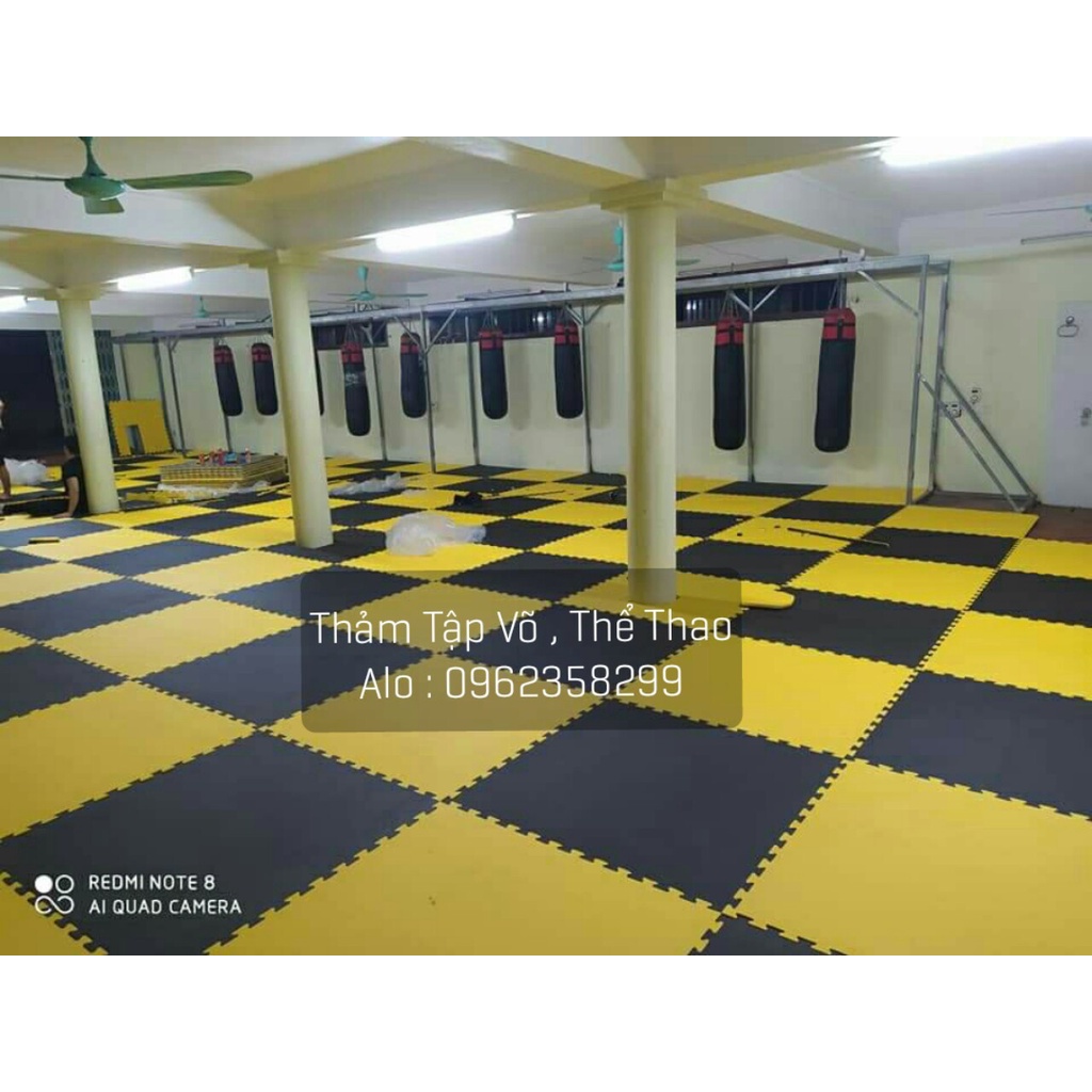 Thảm xốp trải sàn 1m x 1m x 3cm trải sàn phòng Gym , Boxing Khu Vui Chơi lh shop để báo giá