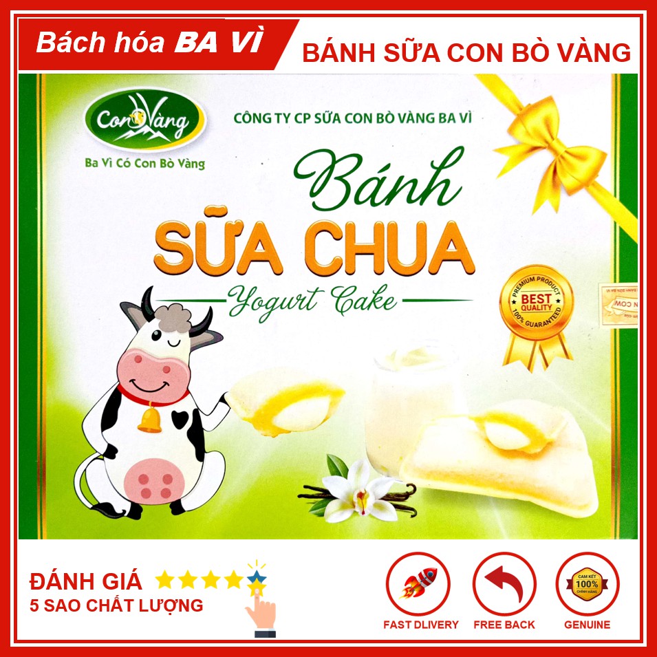 Bánh Sữa Chua Xốp Giòn Con Bò Vàng Ba Vì 300g