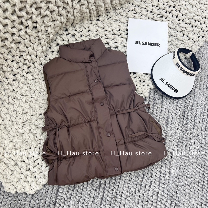 Áo phao gile rút eo 2 tầng