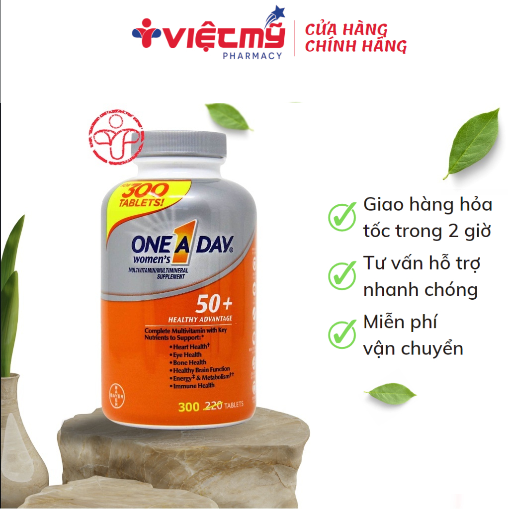 Viên uống dinh dưỡng tổng hợp One a day women S 50+ Multivitamin 300 viên Việt Mỹ Pharmacy