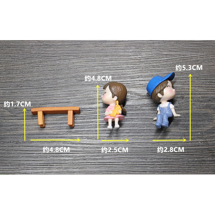 Set tình nhân dễ thương trang trí taplo ô tô, táp lô xe hơi - D&amp;A shop