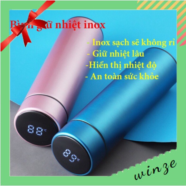 Bình giữ nhiệt inox hiển thị nhiệt độ cao cấp