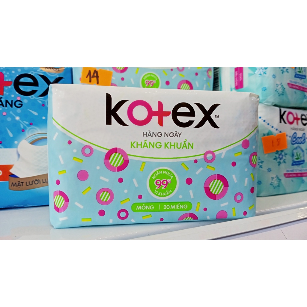 Băng vệ sinh hàng ngày KOTEX Kháng Khuẩn (20 Miếng) - BVS hàng ngày