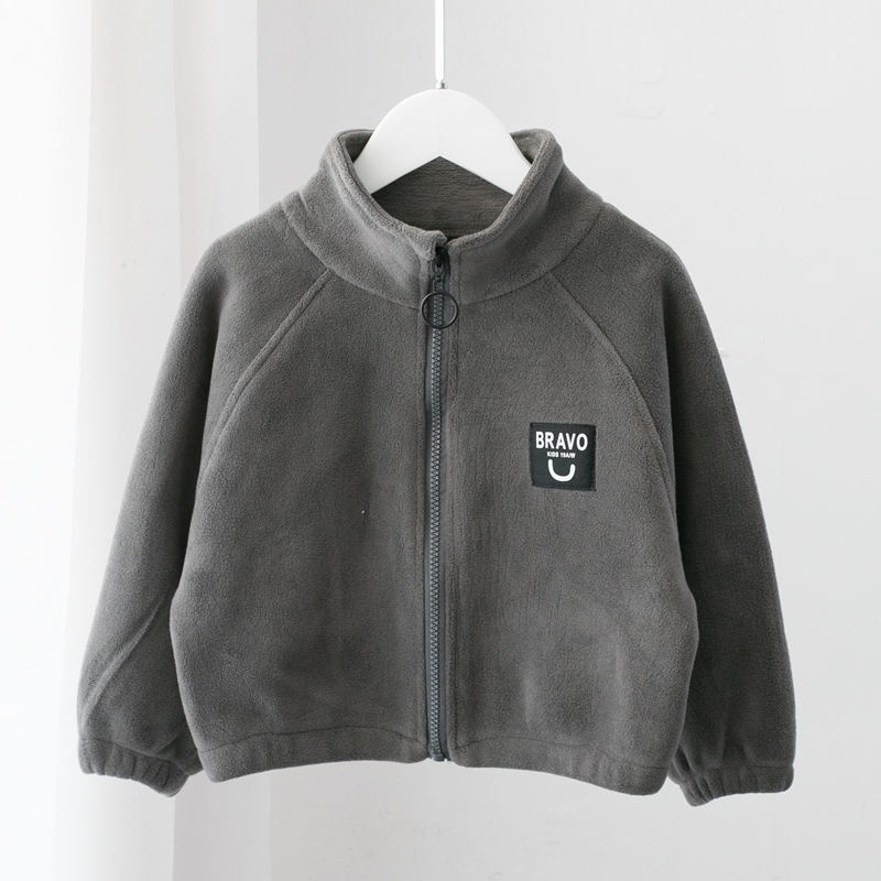 Áo Nỉ Lót Lông Cừu Dày Dặn Phong Cách Mới Thời Trang Mùa Xuân Cho Bé Trai