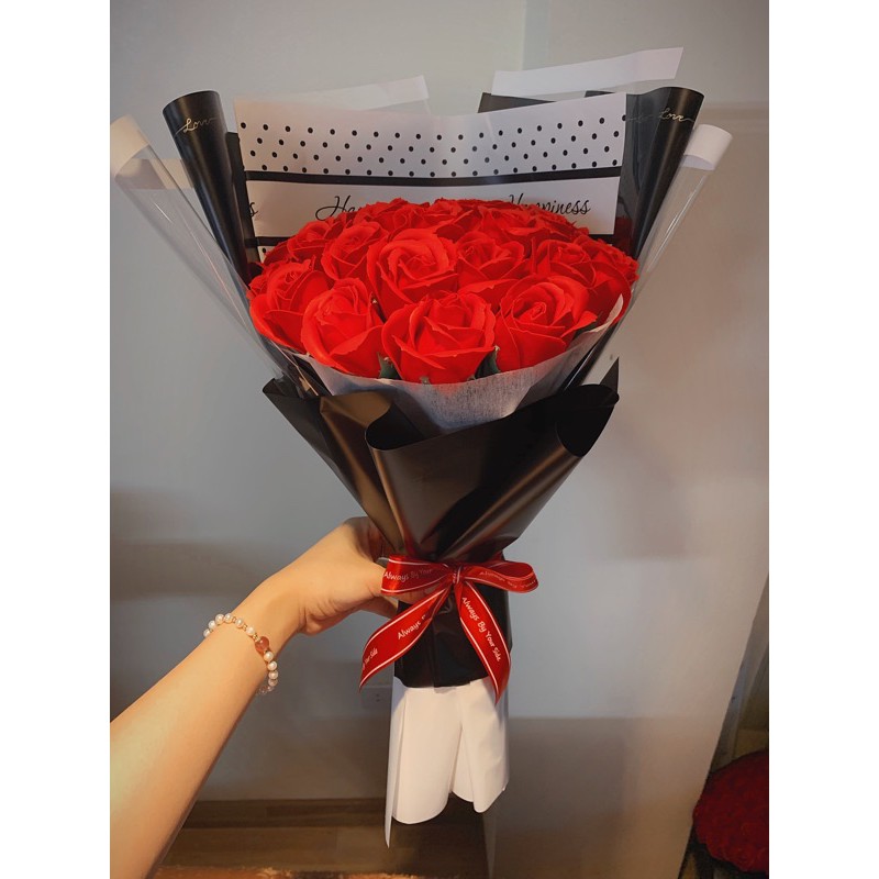 Hoa sáp bó 25 bông siêu chanh sả ❤️😍😍