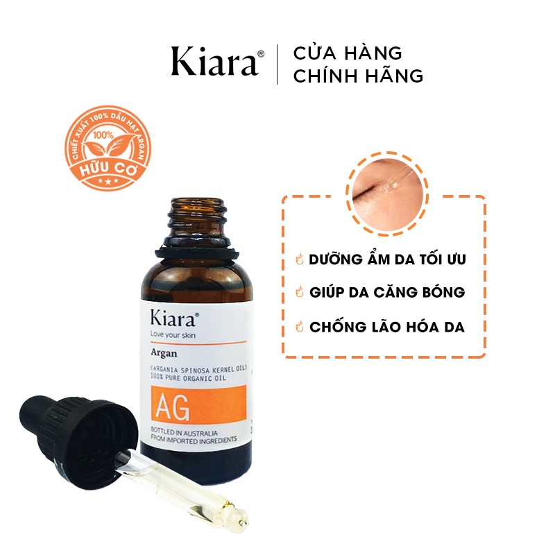 Bộ đôi phục hồi da chống lão hóa Kem Dưỡng Ẩm B5 Kiara Natural Glow & Protect 50ml & Dầu Dưỡng Ẩm Kiara Argan Oil 30ml