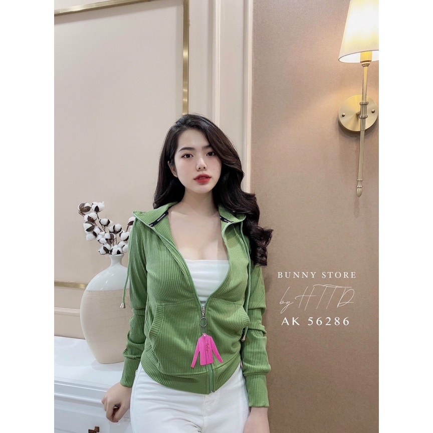 [43-63kg]  Áo Khoác Chống Nắng Nữ H190GN. Áo Khoác Thun Gân Sọc Nhỏ Nhiều Màu HOT 6 Túi [Hàng Loại 1]