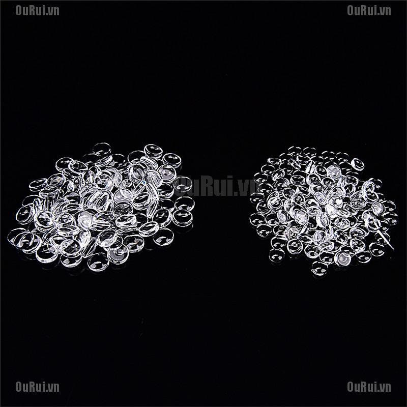 Bộ 100 Hạt Xỏ Trong Suốt Kích Thước 6mm Dùng Làm Trang Sức