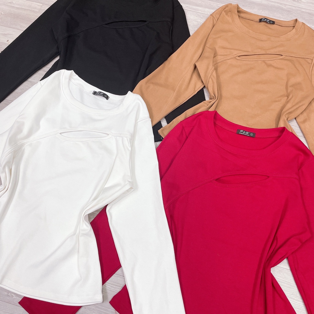 Áo Thun Kiểu Nữ Bigsize Tay Dài Cô Nhỏ Bigsize,Áo Kiểu Nữ Size Lớn Tôn Dáng Chất Thun Borib Co Dãn TD3