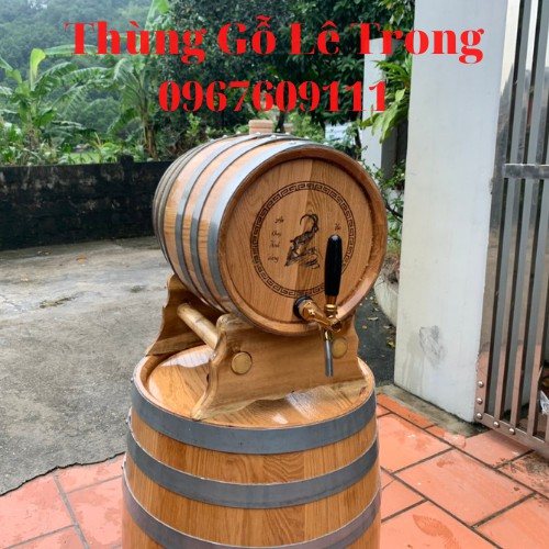 Thùng Rượu Gỗ Sồi 20L, Thùng ngâm rươu gỗ sồi