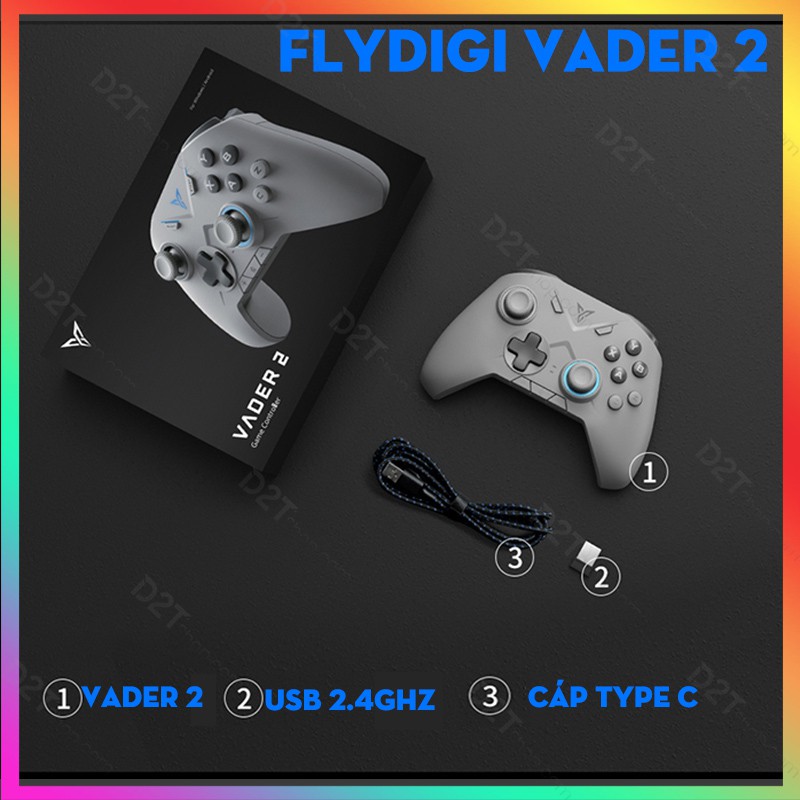 Flydigi Vader 2 | Tay cầm chơi game đa nền tảng Liên quân, COD, PUBG cho IOS, Android,PC, Androi TVbox, Xbox One