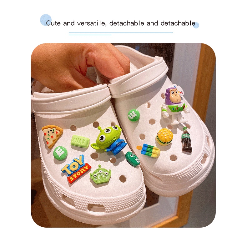 Phụ Kiện Trang Trí Dép Thời Trang DIY Hình Buzz Lightyear Có Thể Tháo Rời