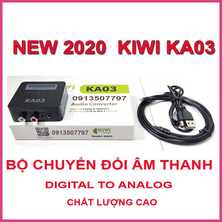 BỘ CHUYỂN ĐỔI ÂM THANH  KIWI KA03 - KA-03 DIGITAL TO ANALOG