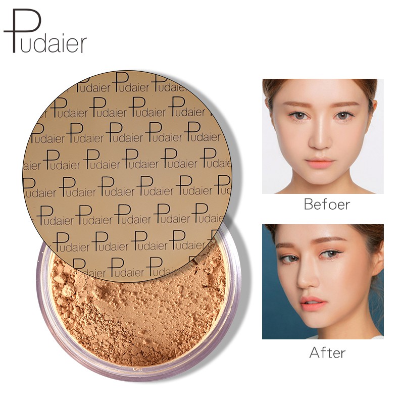 Phấn phủ trang điểm PUDAIER 7 màu sắc tùy chọn ánh ngọc trai hiệu ứng lì thời trang 63g