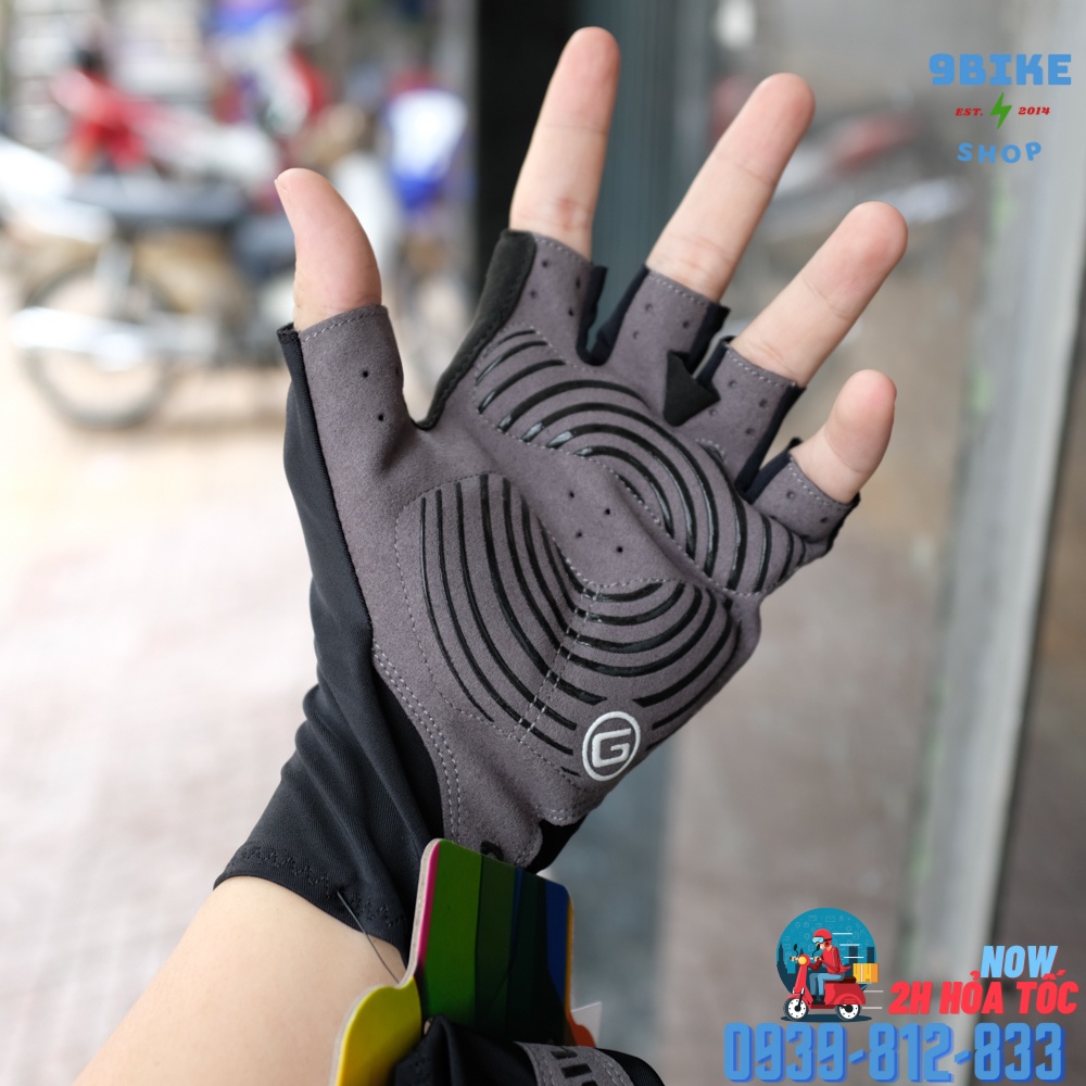 Găng tay xe đạp Giyo S-02 ĐEN Ngắn ngón