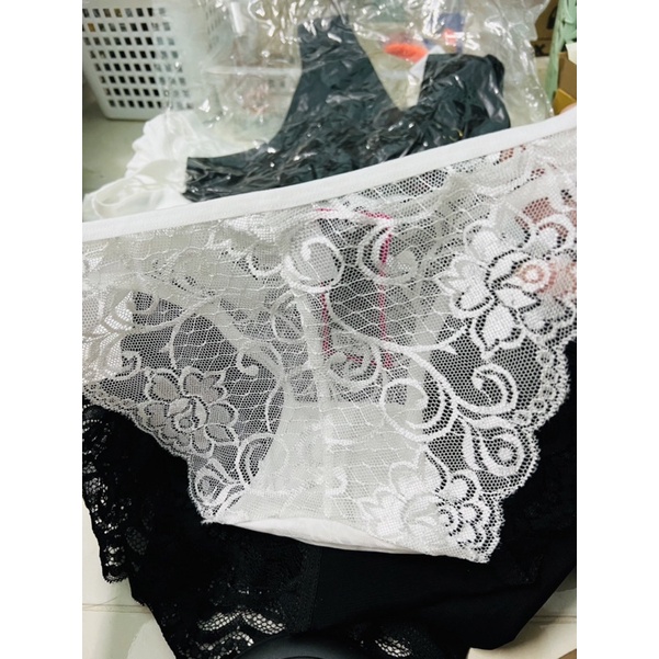 Quần lót ren đính nơ quần lọt khe UW03 dây lưng hông sexy gợi cảm by.Lisa