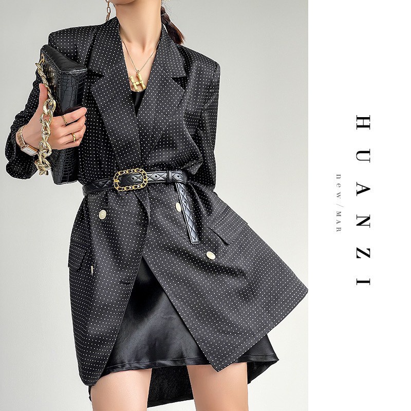 THẮT LƯNG DÂY NỊT NỮ chất da PU cao cấp bản 2.3cm mặt khóa xích vàng