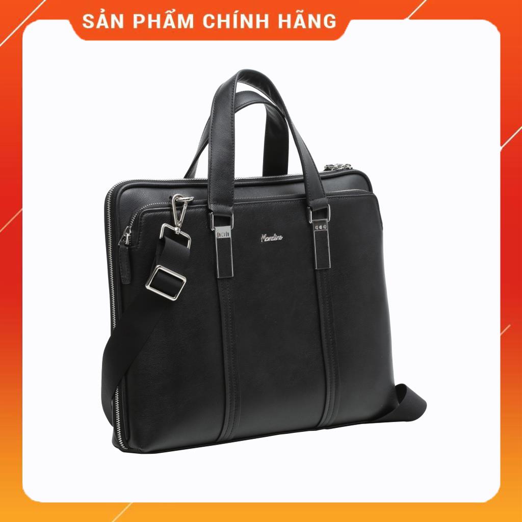 Cặp xách công sở nam nữ da bò mill vân hạt sang trọng đựng được laptop 15 inch bảo hành 2 năm