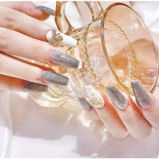 Sơn móng tay gel sơn nhũ Flash siêu sáng sơn gel AS ASZ chai đỏ 15ml