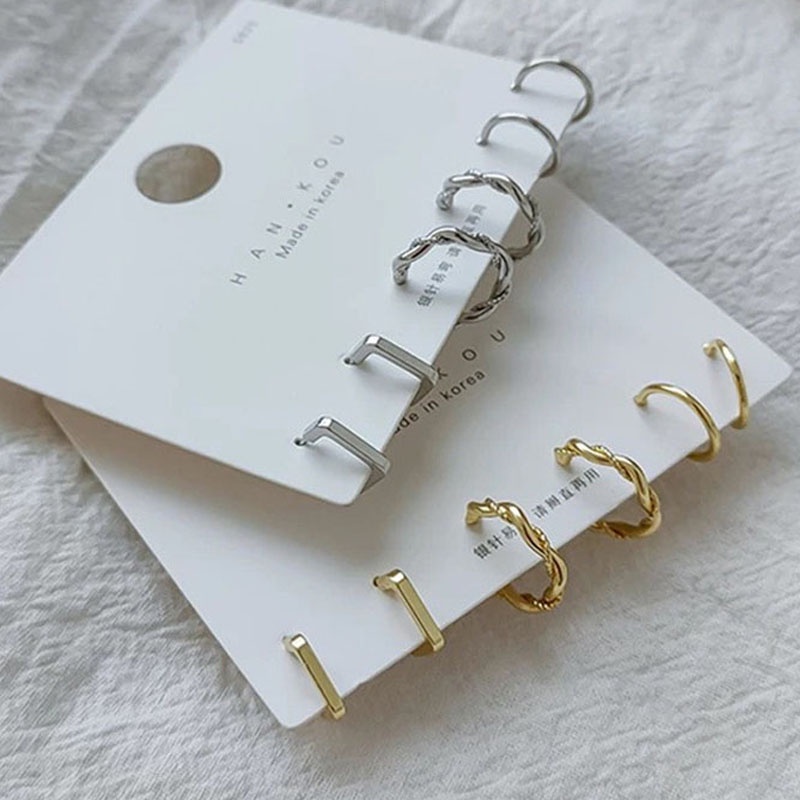 Đôi bông tai hình chữ C mạ bạc 925 thời trang 2021 sang trọng