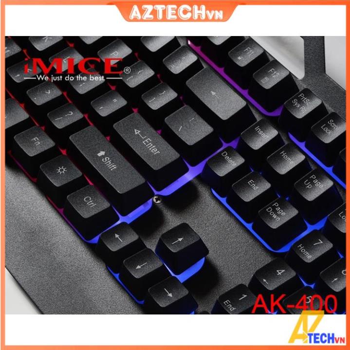 BỘ BÀN PHÍM GAMING, KEYBOARD IMICE AK400 GIẢ CƠ LED RGB - BẢO HÀNH 12 THÁNG