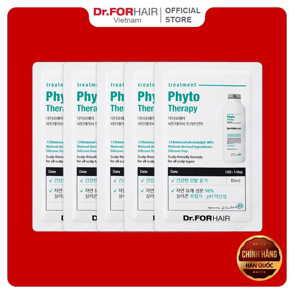 Dầu xả cho da nhạy cảm, dầu xả dưỡng tóc cho da đầu nhạy cảm Dr.FORHAIR Phyto Therapy Treatment gói 10ml