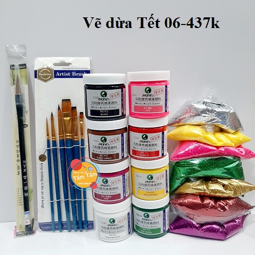 Combo vẽ dừa tết/ VẼ DƯA HẤU TẾT 06-10 -