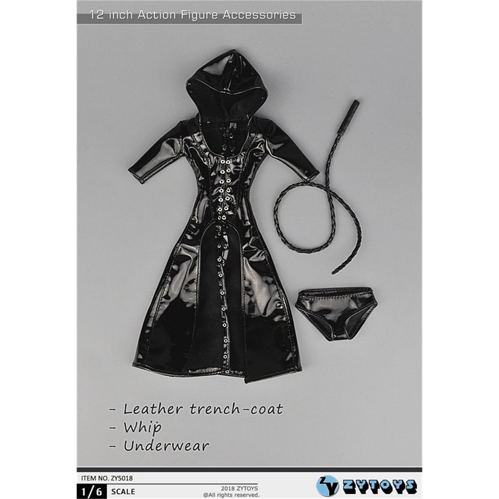 Bộ áo khoác da và quần lót quyến rũ cho mô hình người 1/6 ZY5018