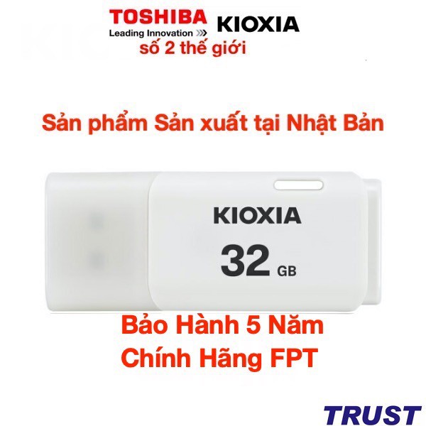 USB 32GB Kioxia Toshiba - Sản xuất tại Nhật Bản-32GB- Bảo Hành 5 Năm- thumbnail