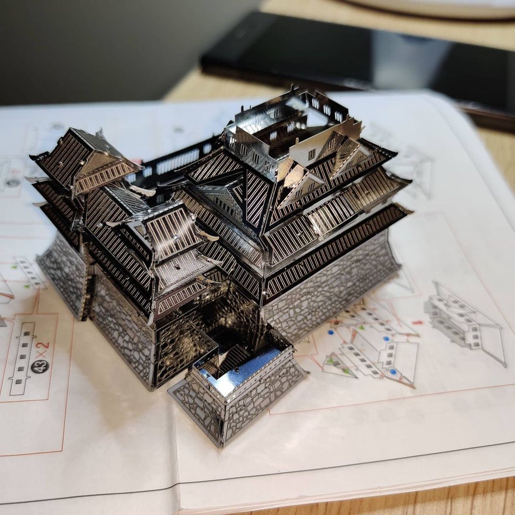 Mô Hình Kim Loại 3D Lâu Đài Hạc Trắng Himeji Nhật Bản