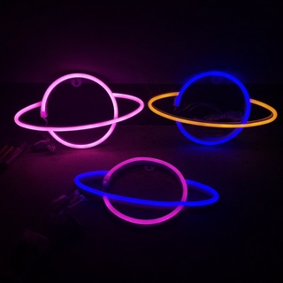 Đèn led neon quả cầu dùng pin và Usb trang trí phòng ngủ, đèn ngủ, decor phòng ngủ