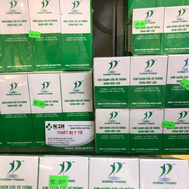 kim châm cứu vô trùng dùng một lần kim châm cứu tiệt trùng dạng vỉ Khánh Phong đầy đủ các số 1 2 3 4 5 6