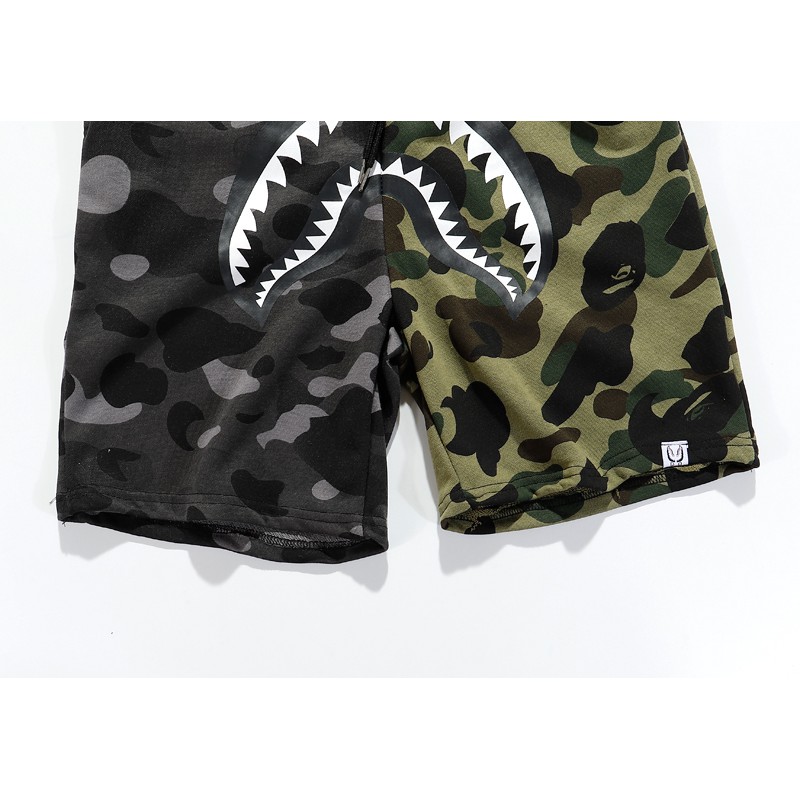 [HÌNH THẬT] QUẦN SHORT BAPE XANH ĐEN-DRAGON STORE THỦ ĐỨC