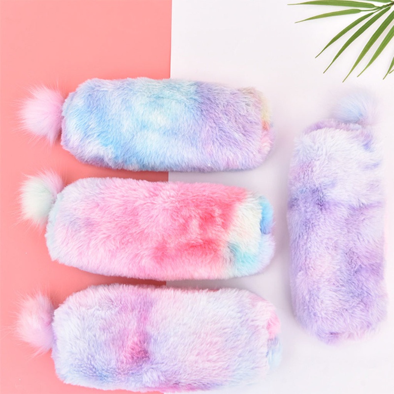 Túi Đựng Bút Bằng Lông Màu Pastel Cho Nữ