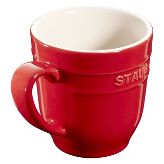 Cốc sứ uống cà phê staub 350ml, màu đỏ
