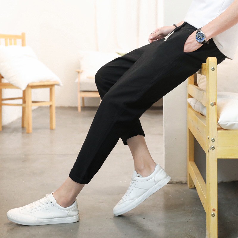 Quần kaki basic pant phong cách sắn gấu thời trang unisex